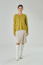 Maglia in misto Cashmere con incrocio sul retro - Andrea