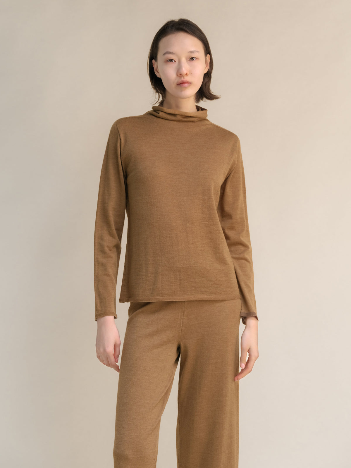 Maglia a Collo Alto in Cashwool® Merino Extrafine