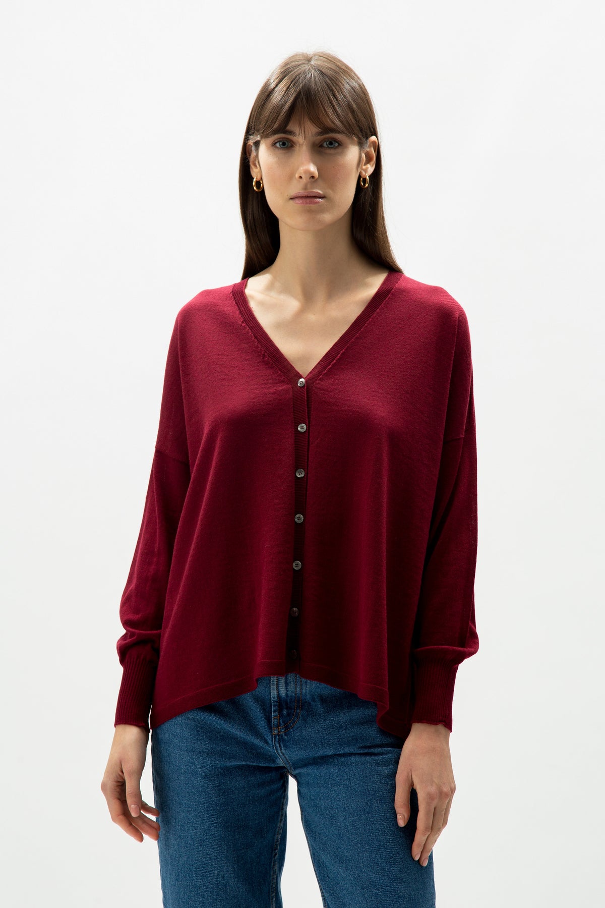 Cardigan V in Merino Extra Fine