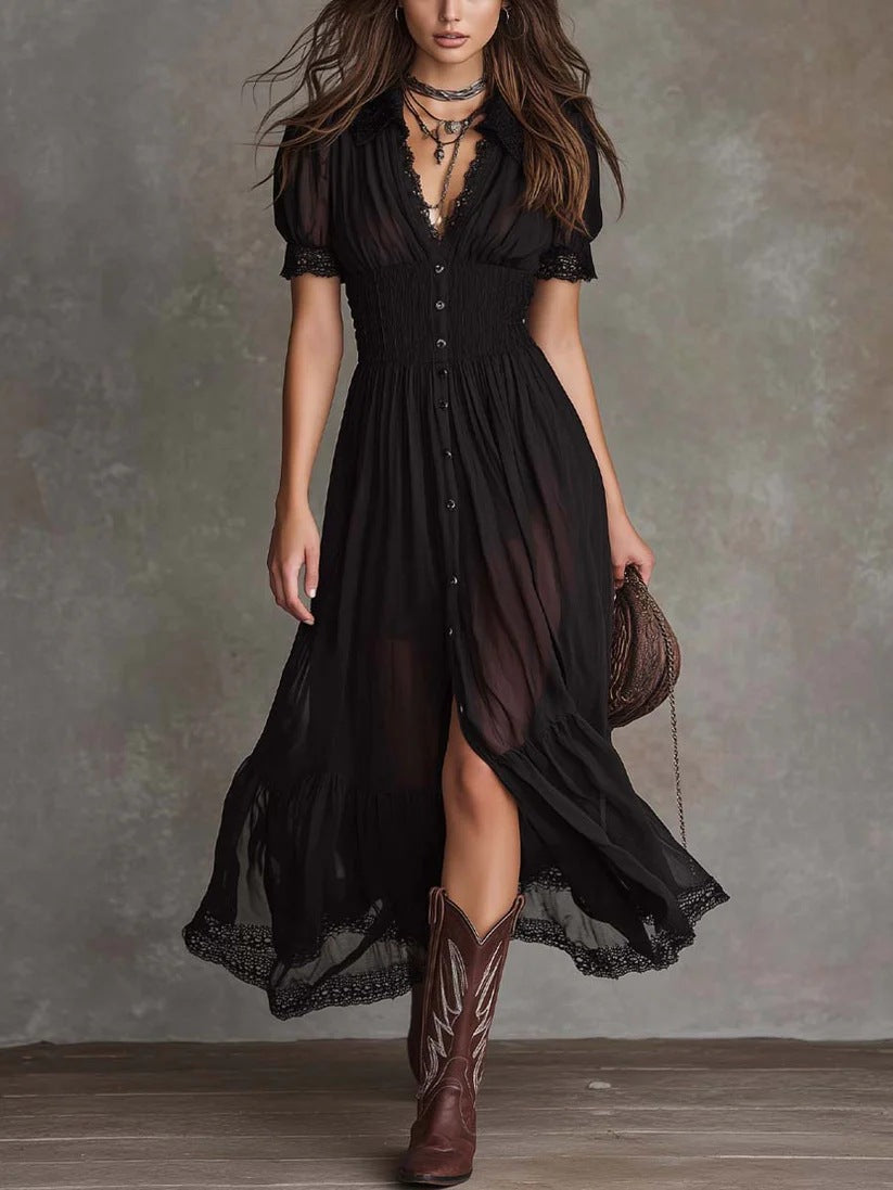 Riviera Noir Shirt Dress