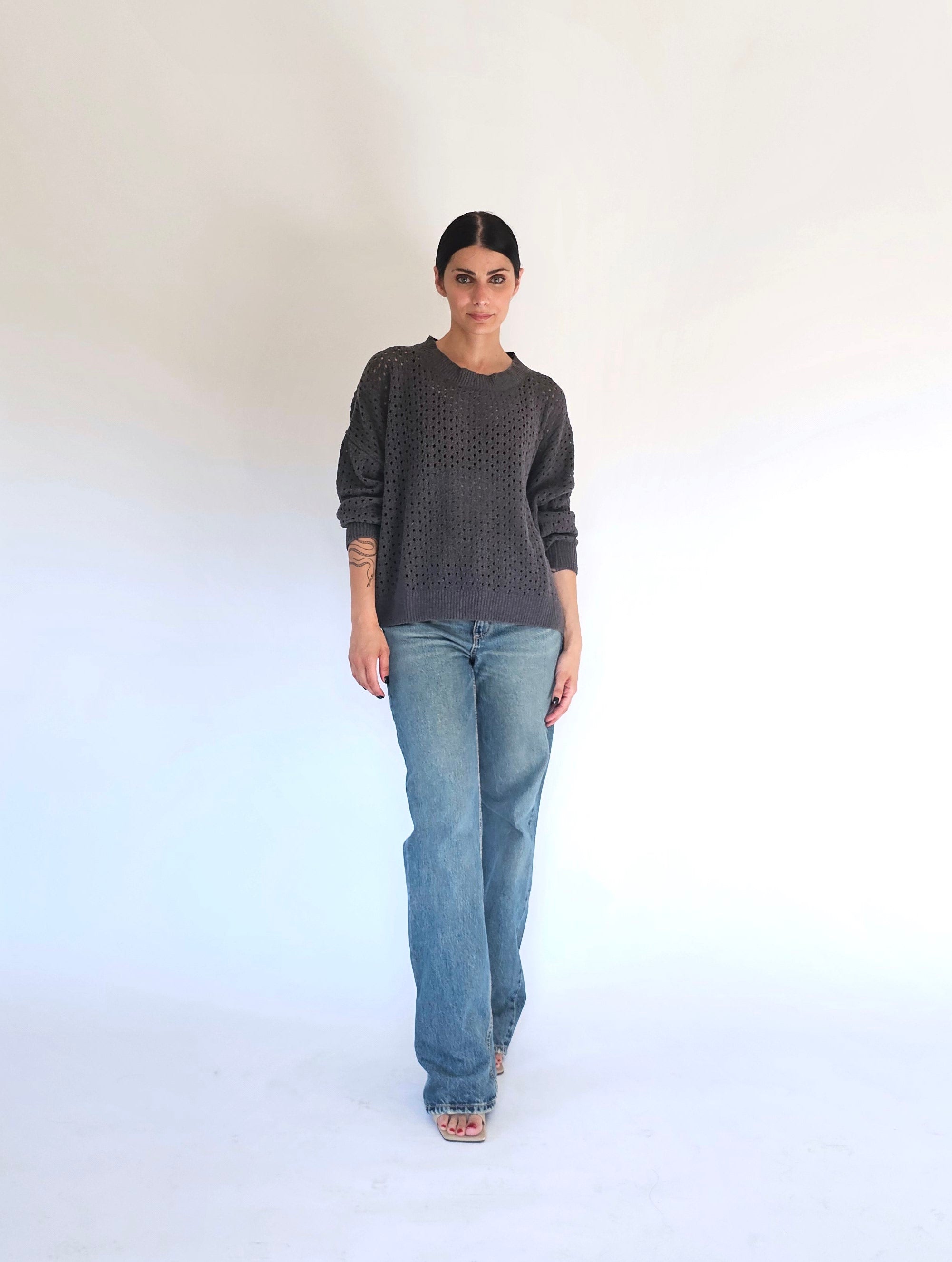 Maglione Traforato in Cotone - Fabiana