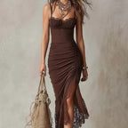 Riviera Lace Pleated Dress