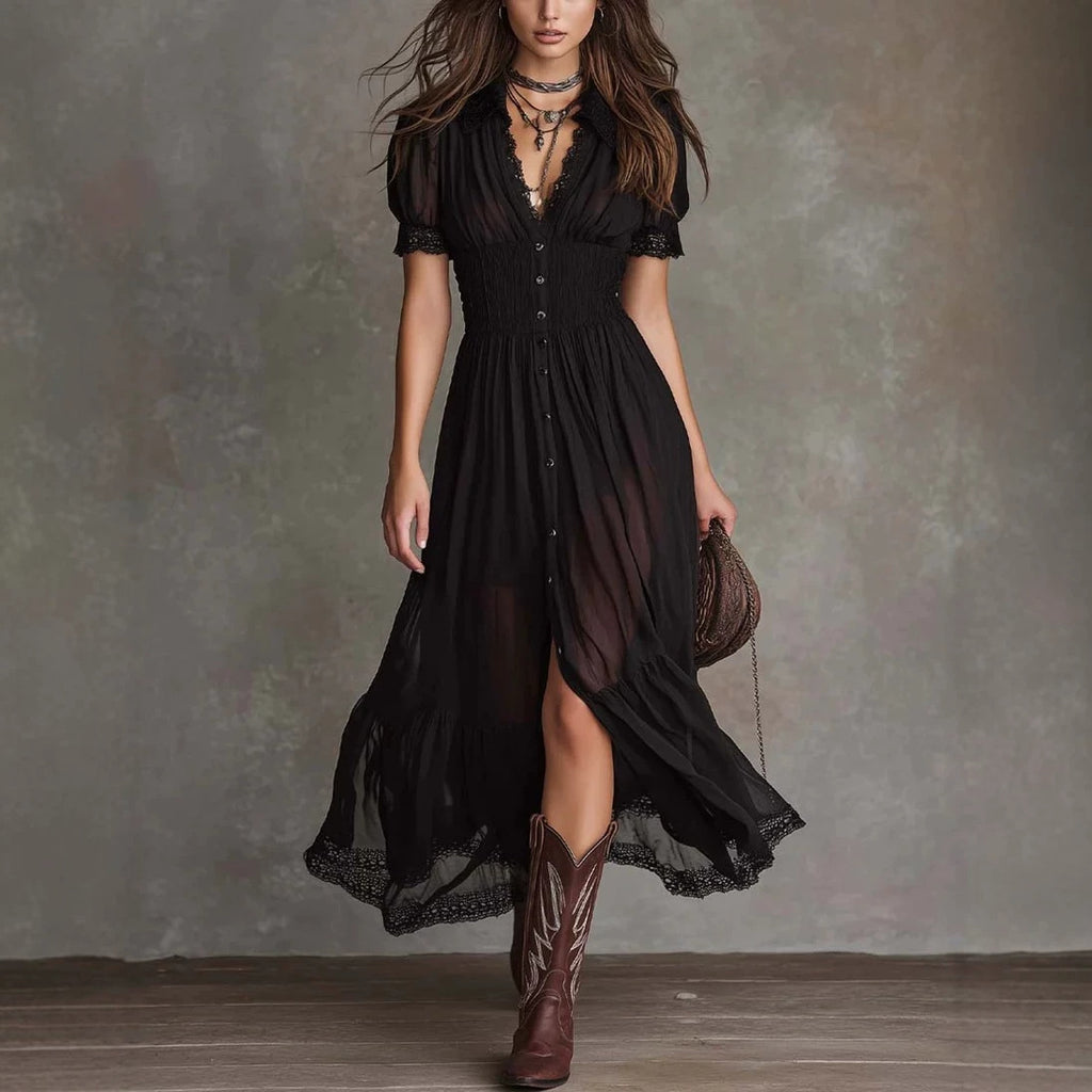 Riviera Noir Shirt Dress