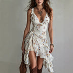 Riviera Bloom Chiffon Dress