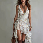 Riviera Bloom Chiffon Dress