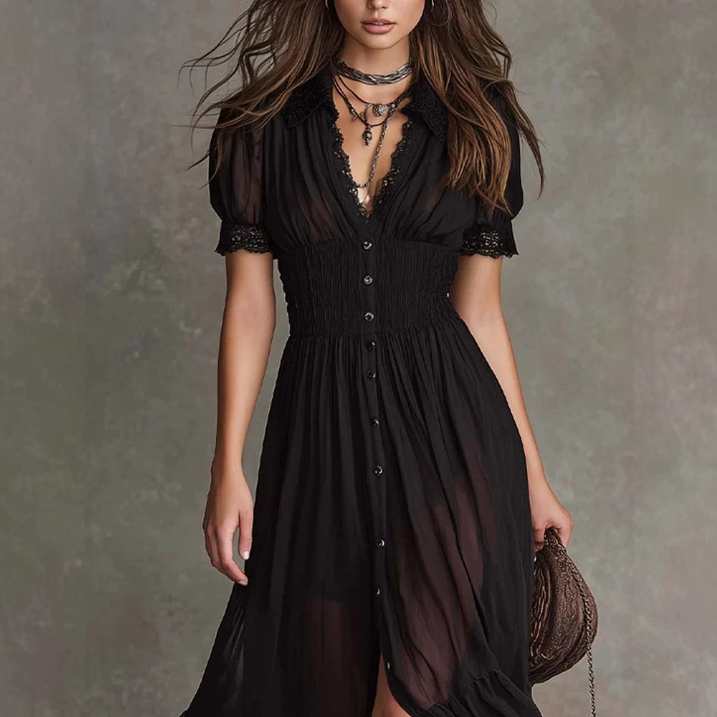Riviera Noir Shirt Dress
