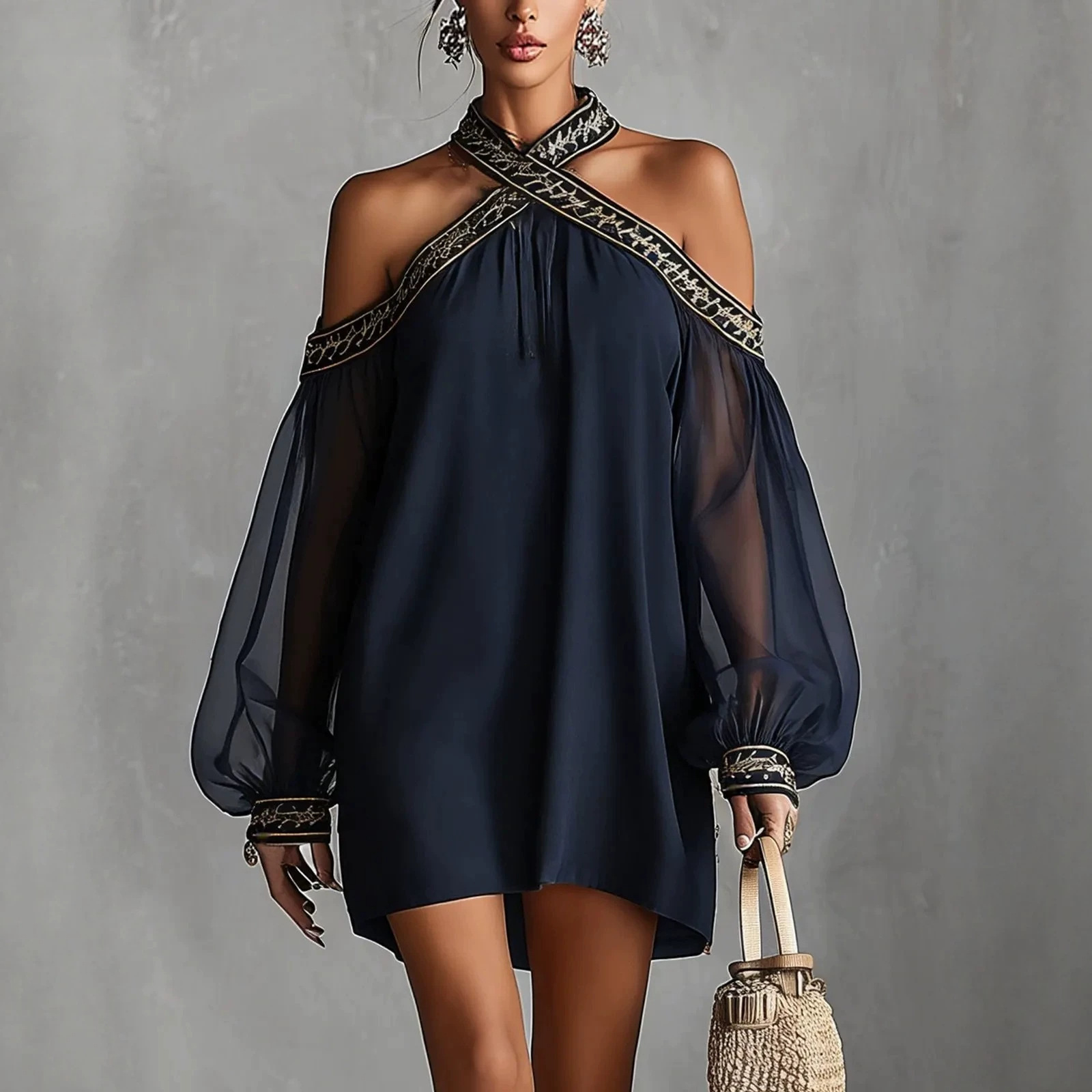 Riviera Embroidered Resort Dress