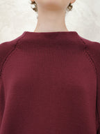 Maglia Oversize a Collo Volcano in Merino Extrafine
