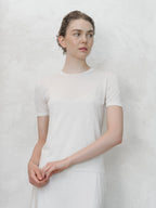 T-Shirt in Merino e Seta