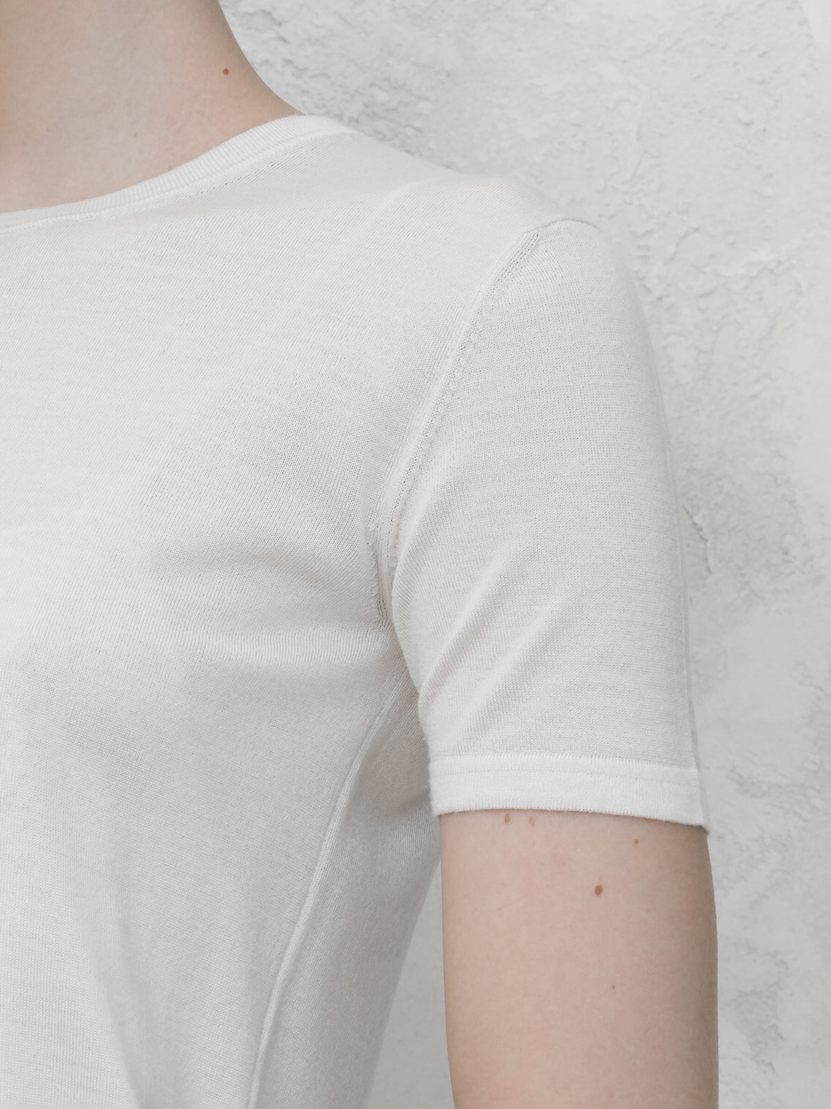 T-Shirt in Merino e Seta