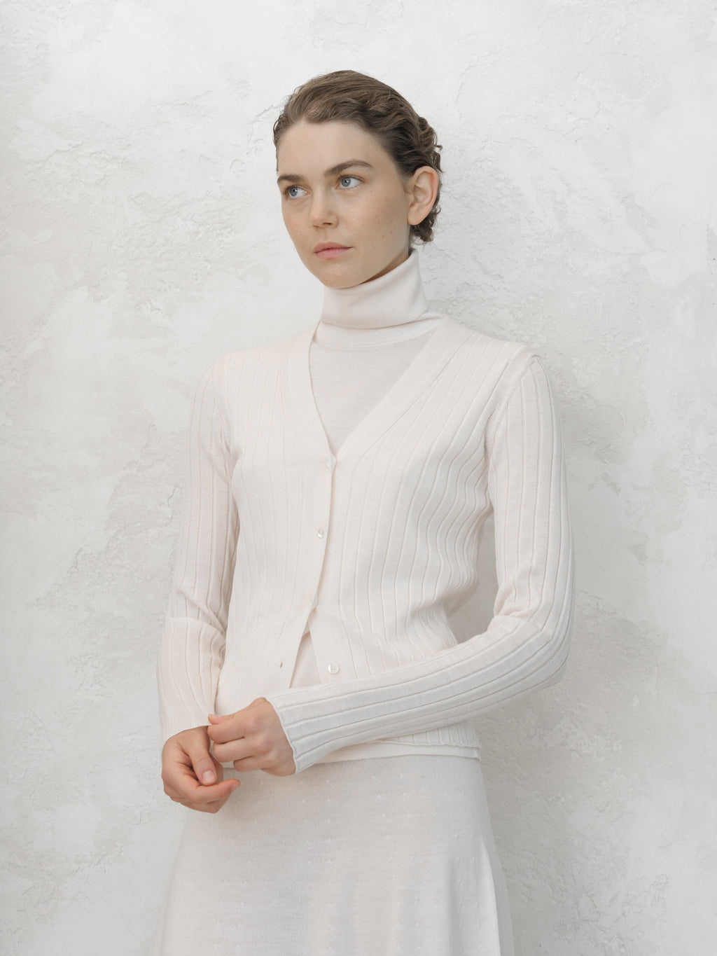 Cardigan a Costine in Merino Extra Fine
