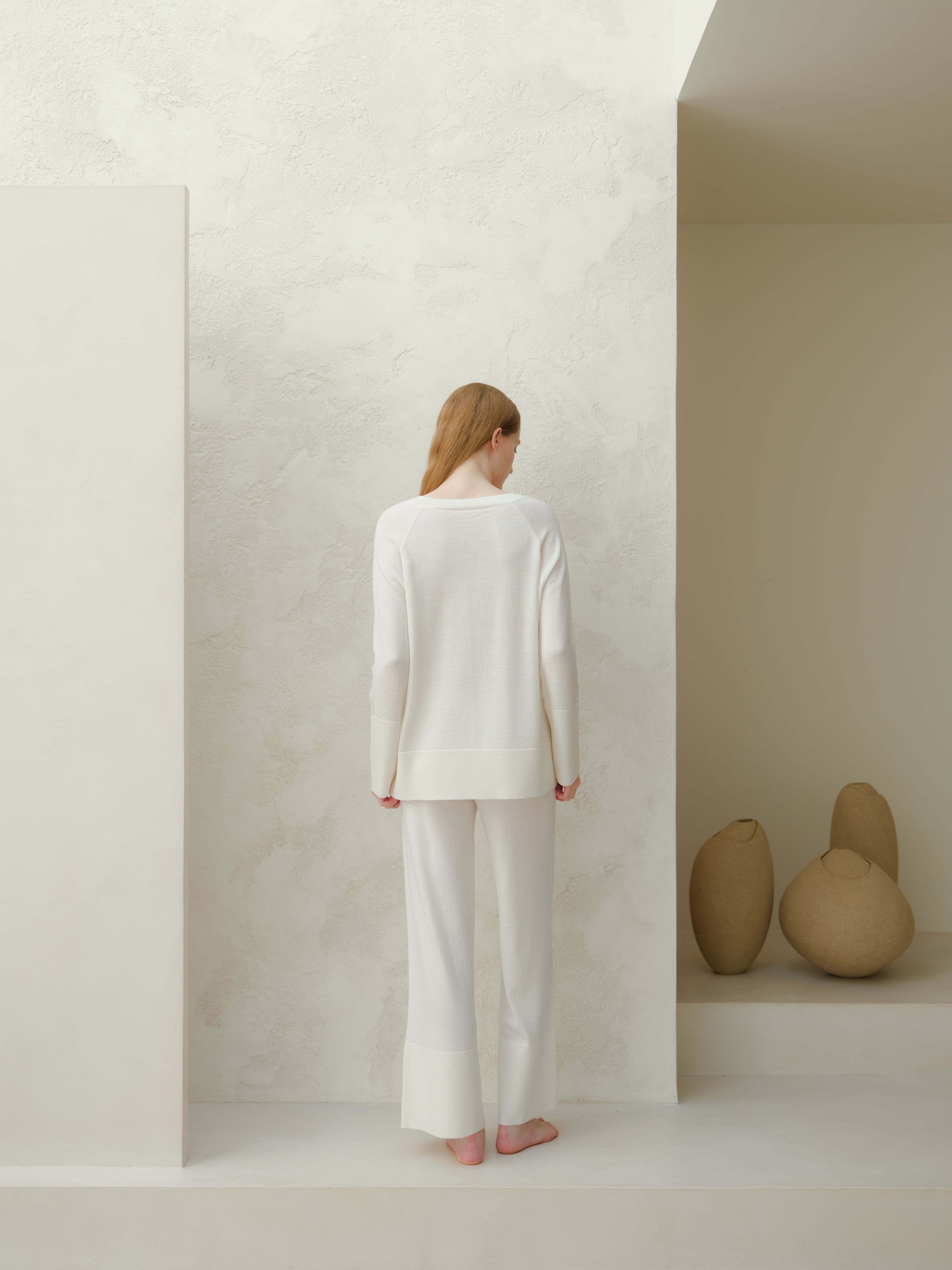 Extra Fine Merino V-Neck Maxi Sweater