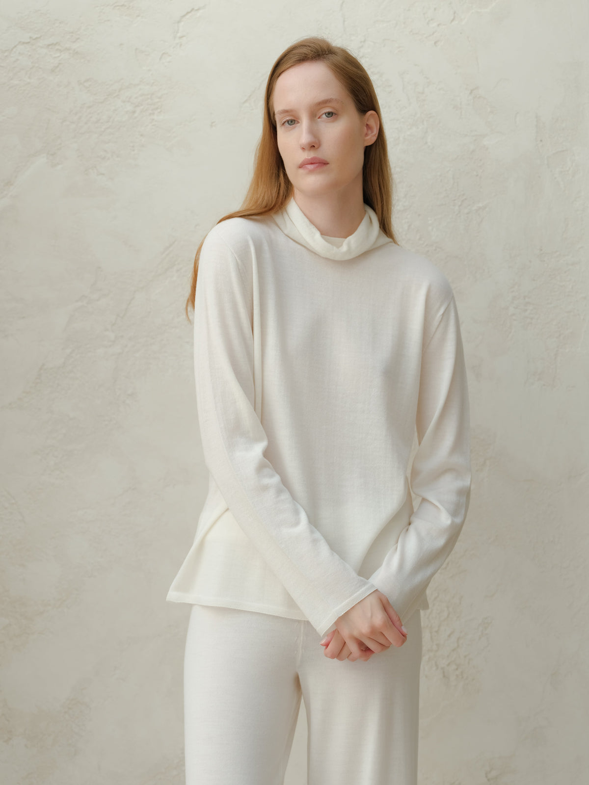 Maglia a Collo Alto in Cashwool® Merino Extrafine