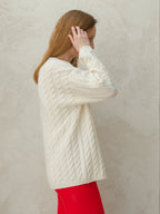 Maglia Maxi Trecce in Misto Cashmere