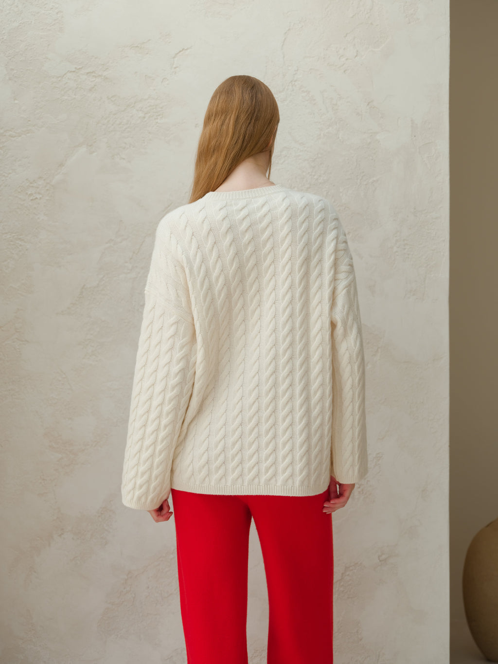 Maglia Maxi Trecce in Misto Cashmere