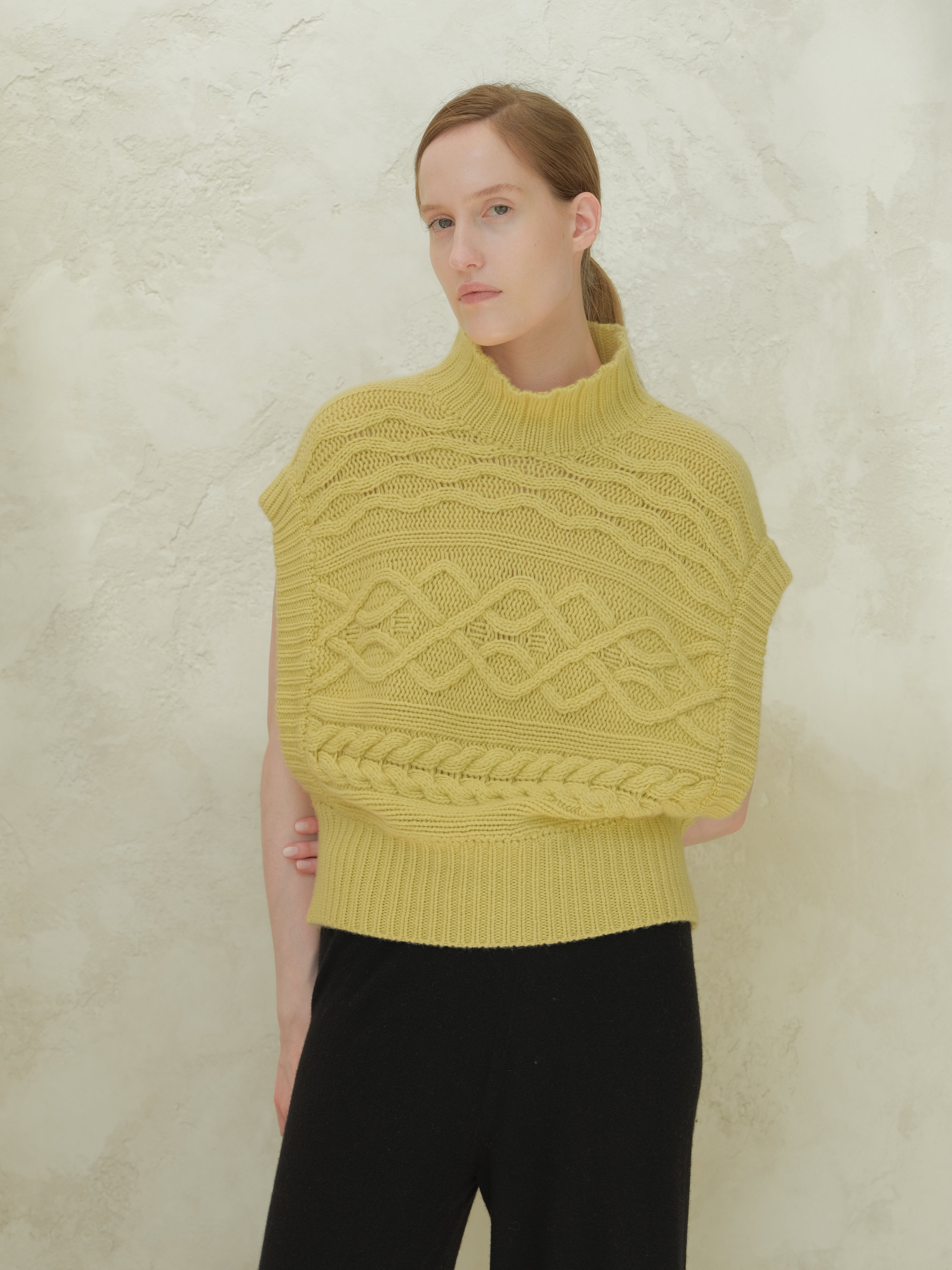 Cashmere Mix Cable Tunic