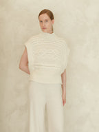 Cashmere Mix Cable Tunic