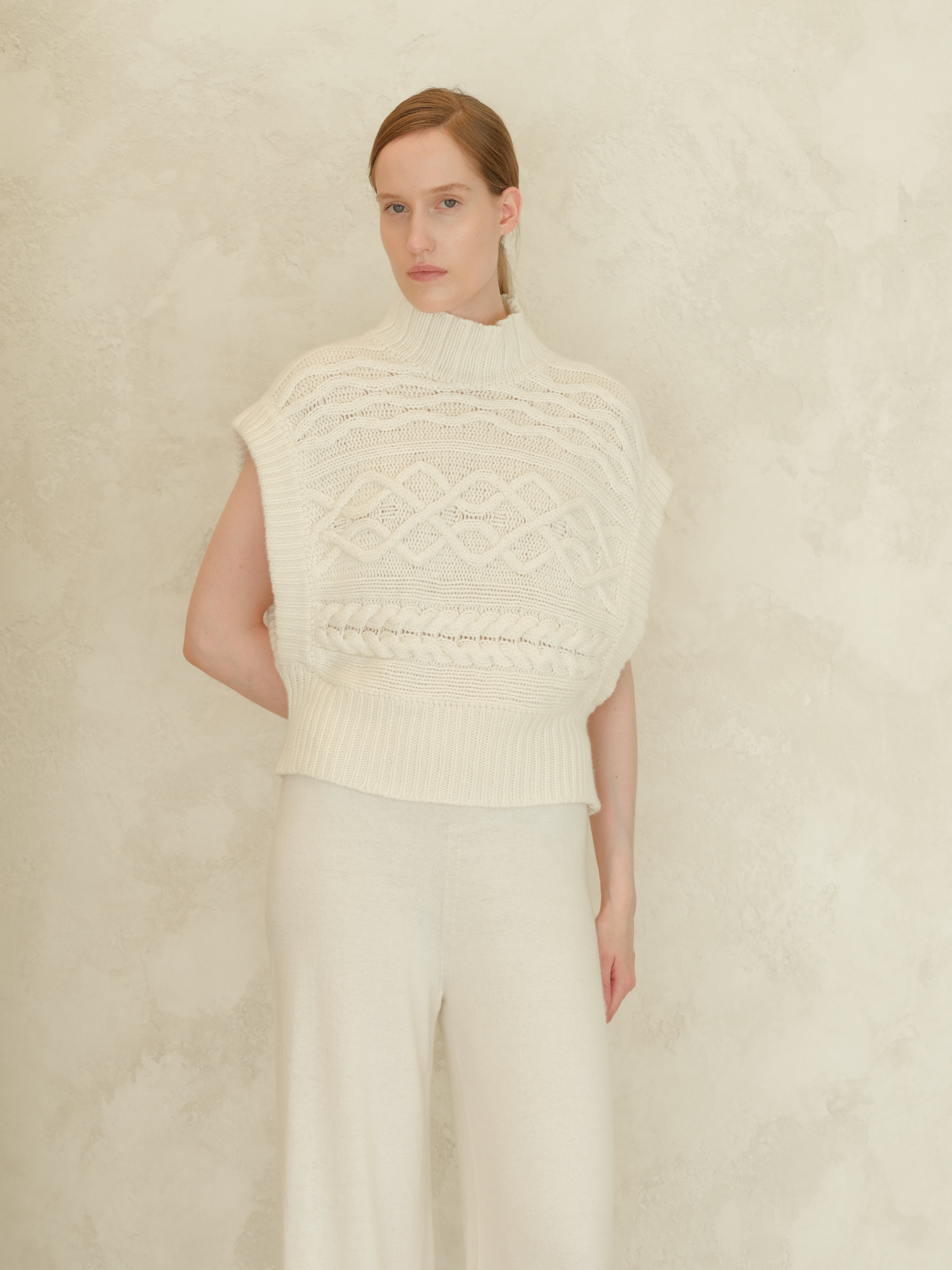 Cashmere Mix Cable Tunic