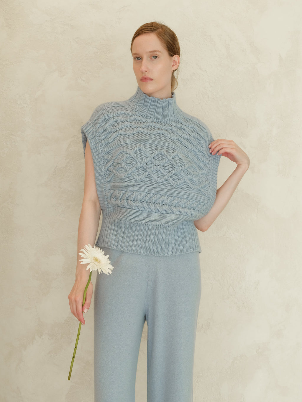 Cashmere Mix Cable Tunic