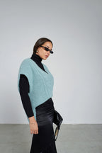 Gilet Oversize in Misto Alpaca e Lana Merino - Edith