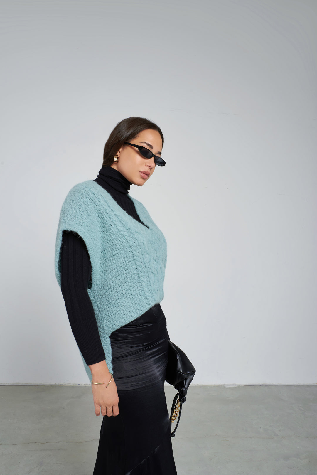 Gilet Oversize in Misto Alpaca e Lana Merino - Edith