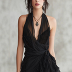 Riviera Noir Lace Dress