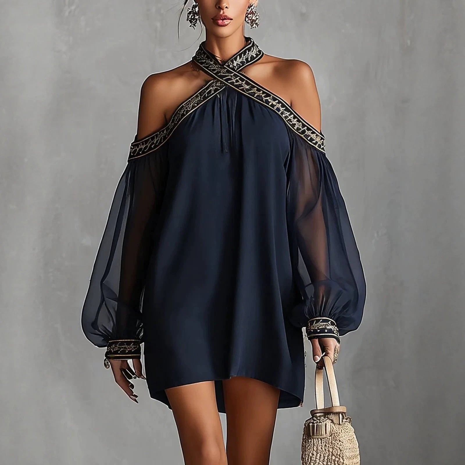 Riviera Embroidered Resort Dress
