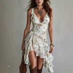 Riviera Bloom Chiffon Dress