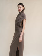 Cashmere Mix Cable Tunic