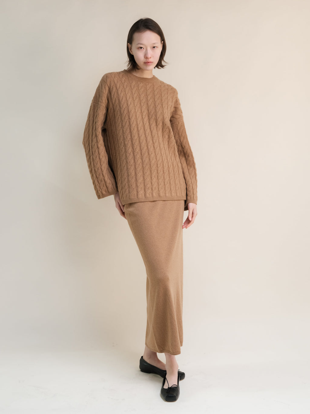 Maglia Maxi Trecce in Misto Cashmere