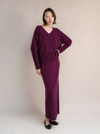 Cashmere Mix Long Skirt