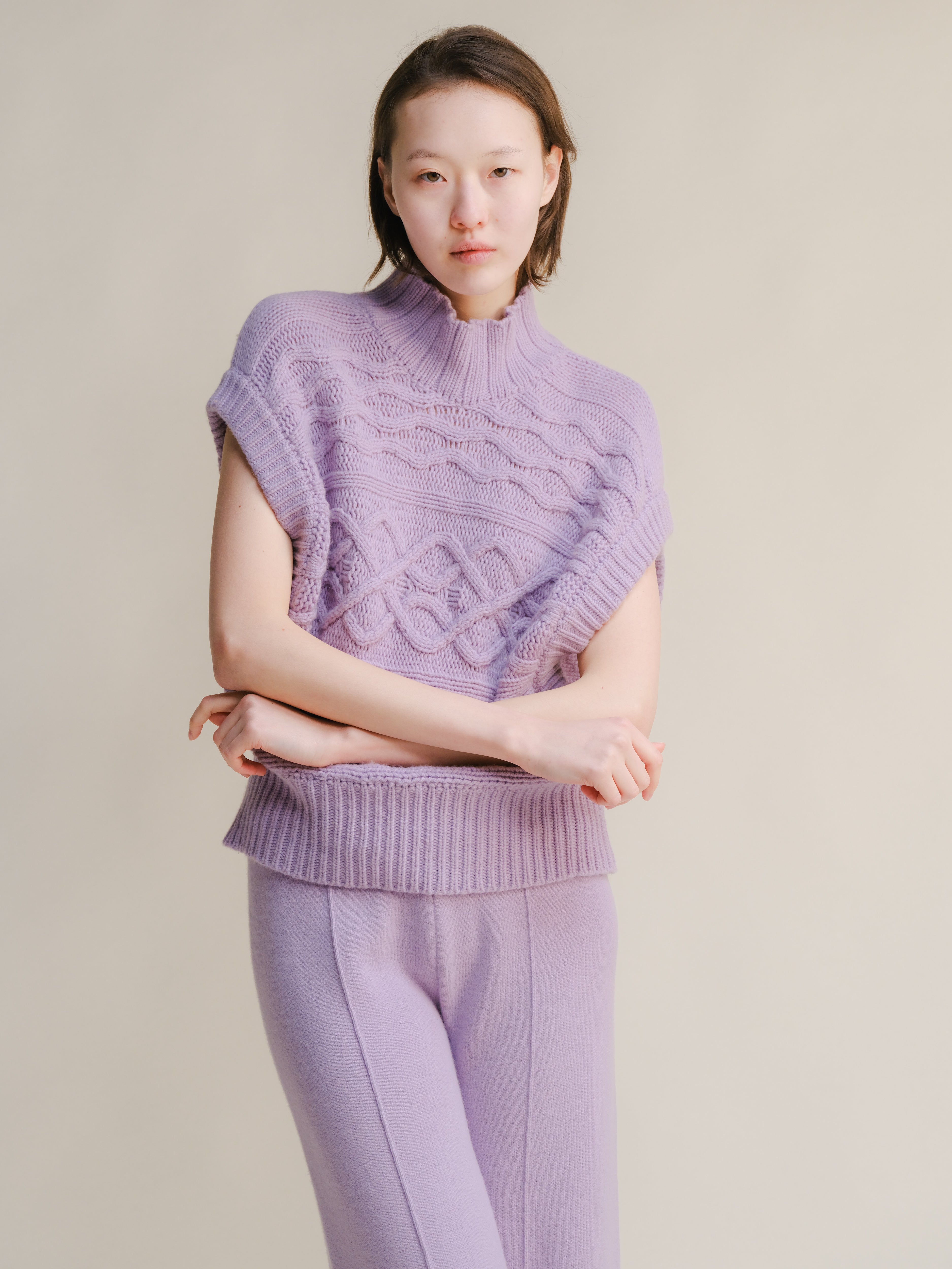 Cashmere Mix Cable Tunic