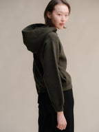Superfine Lambswool Cropped Hoodie