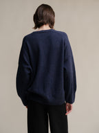 Maglia in Lana Riciclata e Vergine con Texture Tweed