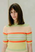 Pima Cotton Ribbed Multicolor T-Shirt