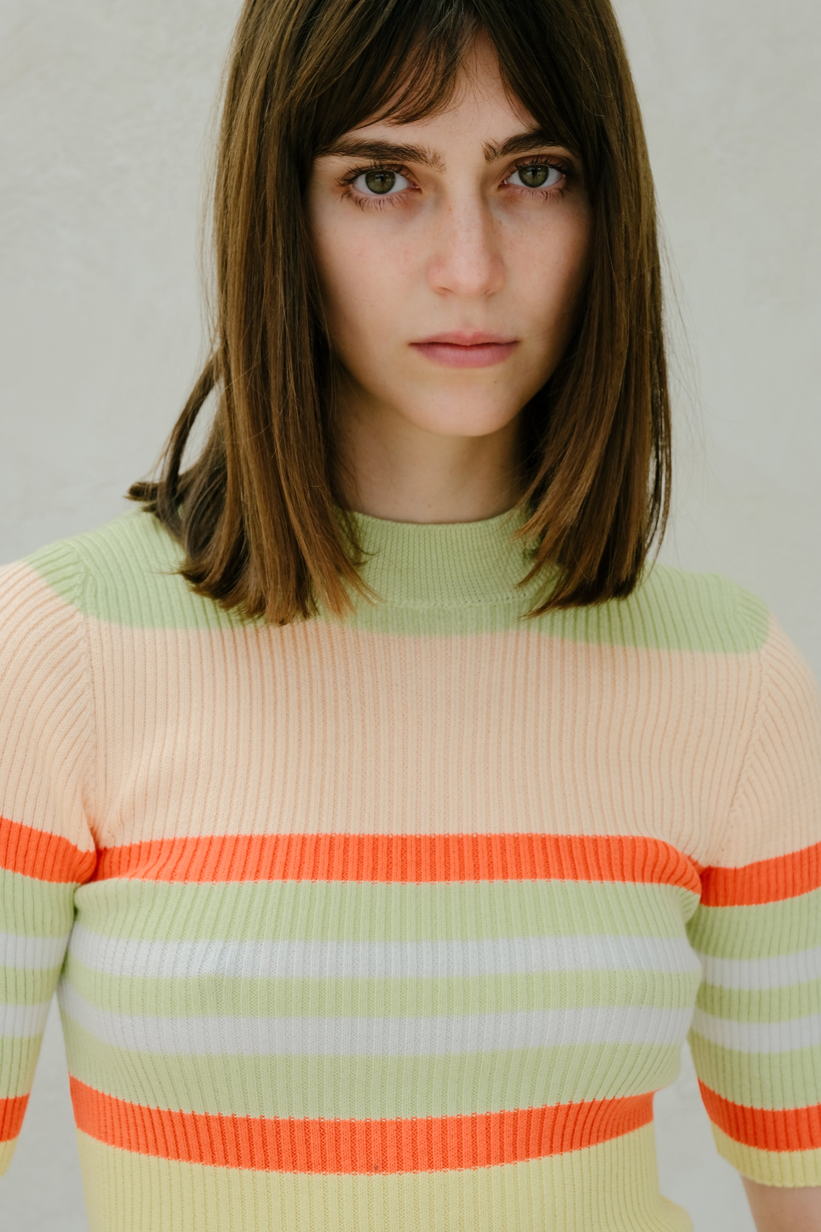 Pima Cotton Ribbed Multicolor T-Shirt