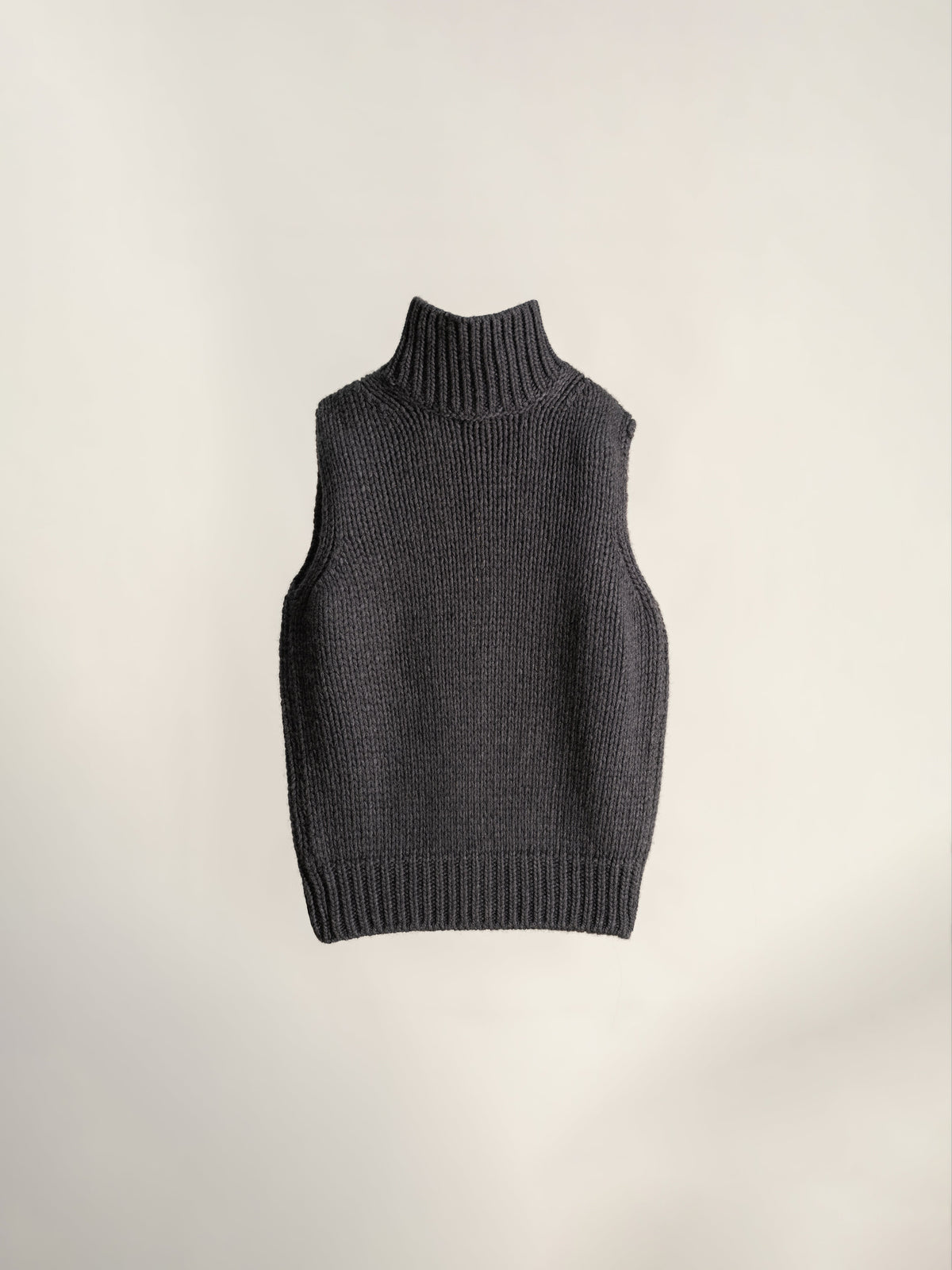 Gilet in Maglia Strutturata di Lana e Cashmere