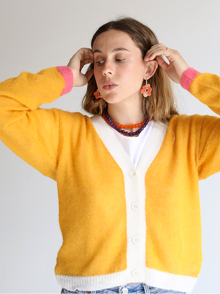 Denise cardigan tre colori alpaca