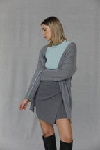 Cardigan con colori a contrasto in Lana - Marilena