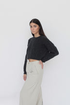 Maglione con trecce in Lana Merinos - Caterina