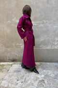 Burgundy recycled wool coat-0