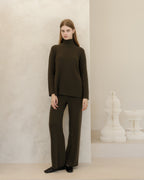 Cashmere Mix Wide-Leg Trousers