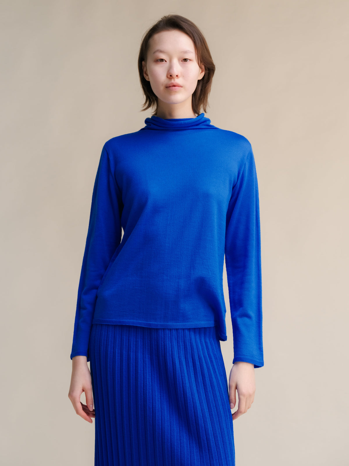 Maglia a Collo Alto in Cashwool® Merino Extrafine