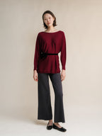 Maglia a collo alto in lana merino extra fine