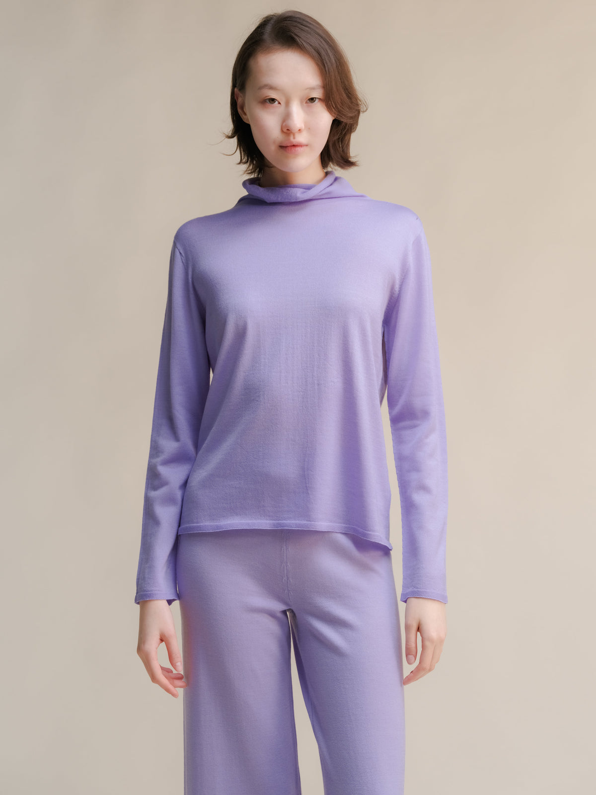 Maglia a Collo Alto in Cashwool® Merino Extrafine