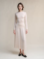 Maglia Girocollo a Costine in Lana Merino Extrafine