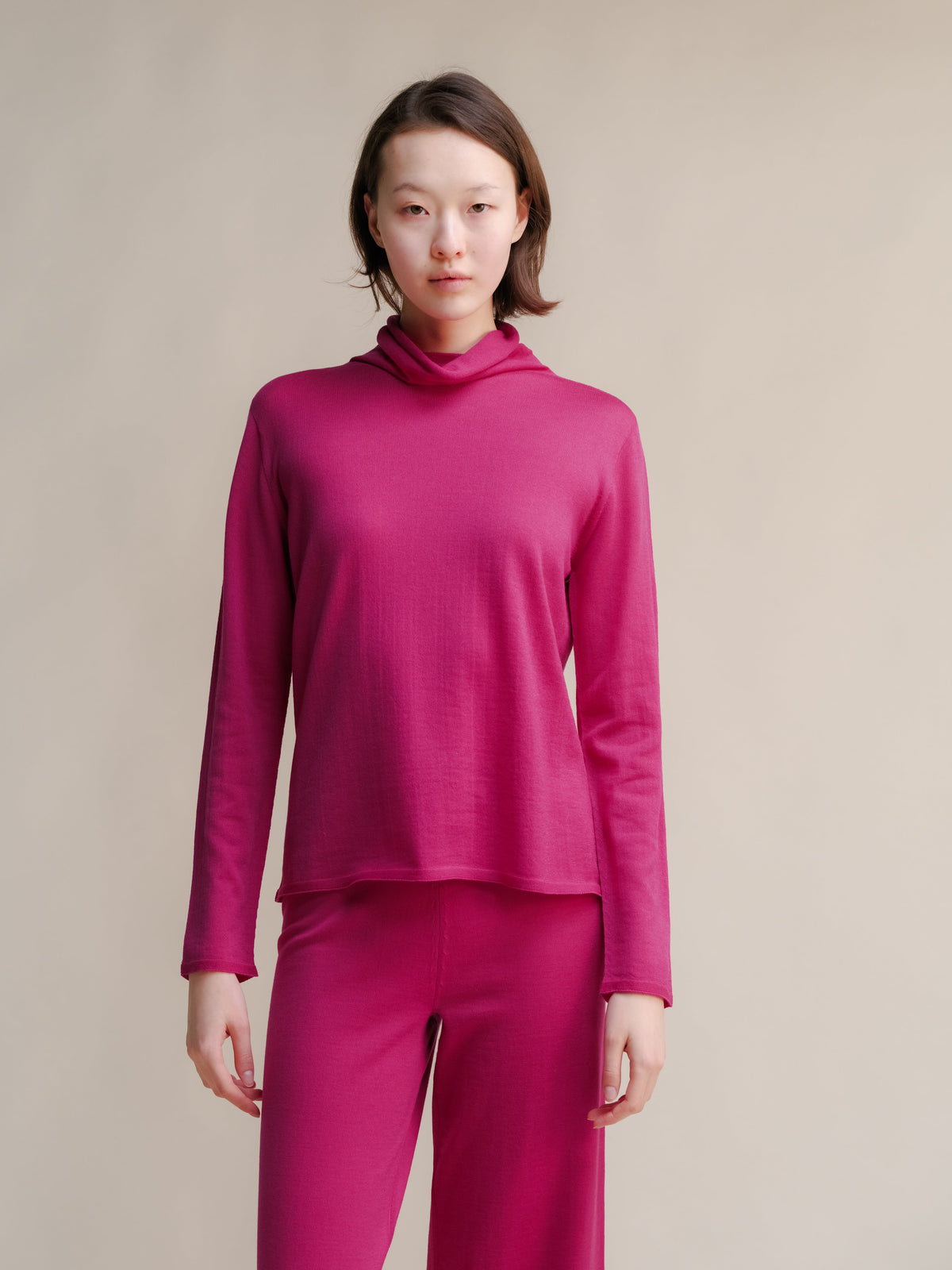 Maglia a Collo Alto in Cashwool® Merino Extrafine