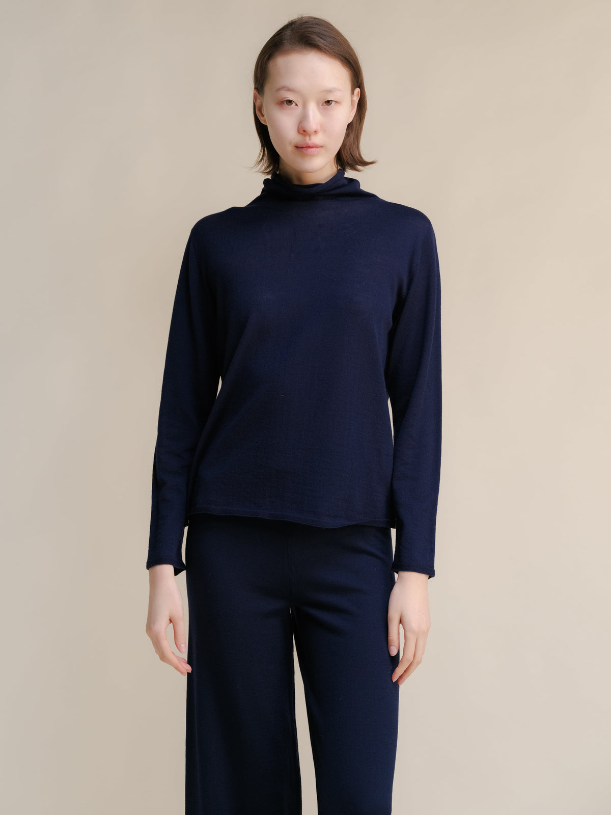 Maglia a Collo Alto in Cashwool® Merino Extrafine