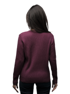 Maglia Donna a Coste Girocollo in Lana Merino