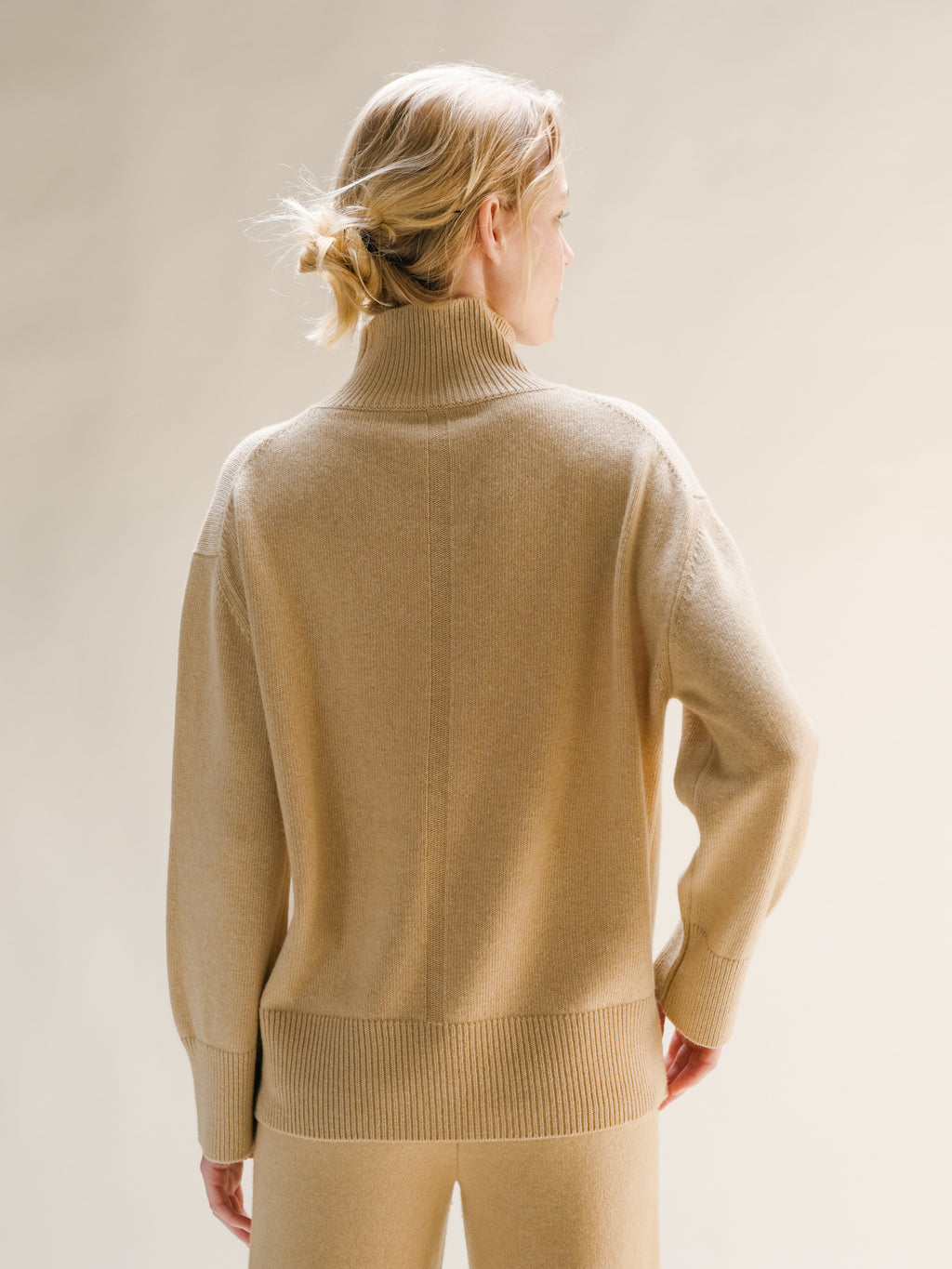 Cashmere Mix Maxi High Neck